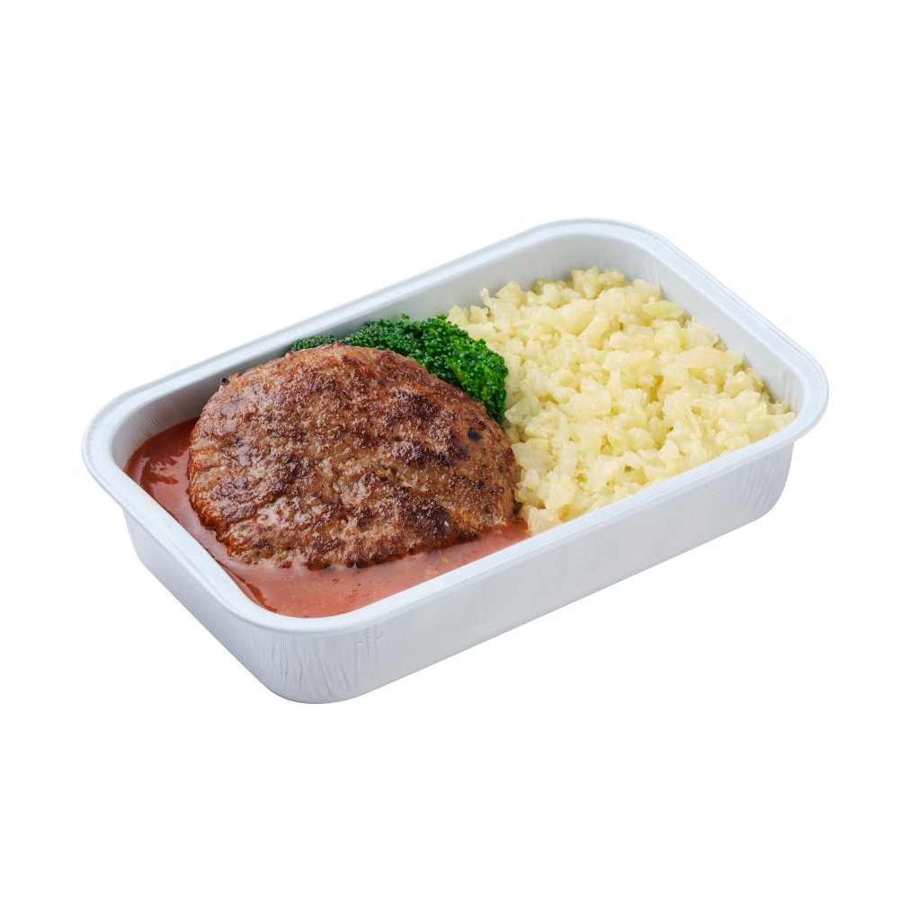 Tomato Sauce Burger Homemade Patty Cauliflower Crumbles